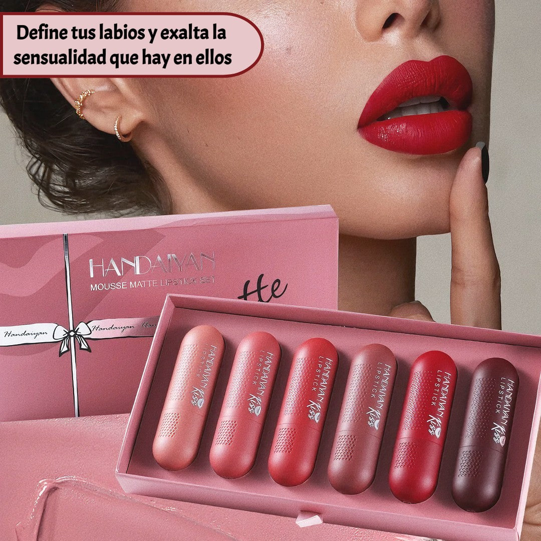 LABIALES VELVET KISS X6